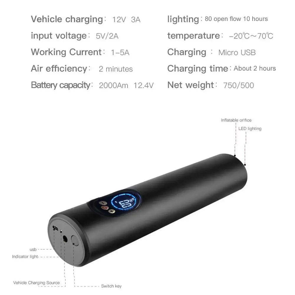 12v Air Compressor Car Tyre Inflator Wireless Portable Air Pumps Rechargeable Digital LCD Electric Tire Inflator For Auto
12v Air Compressor Car Tyre Inflator Wireless Portable Air Pumps Rechargeable Digital LCD Electric Tire Inflator For Auto