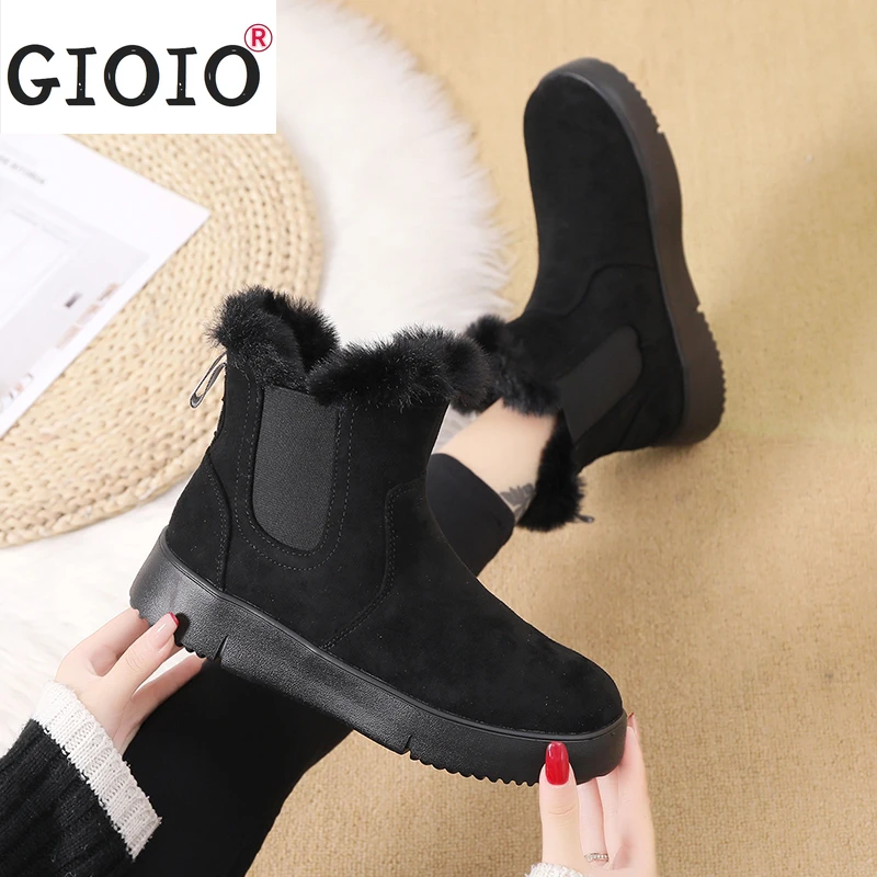 Fashion 2021 Winter Fur Snow Shoes Women Short Flock Ankle Boots for Women Cow Hide Leather Femake Ankle Boots for Botas Mujer
Fashion 2021 Winter Fur Snow Shoes Women Short Flock Ankle Boots for Women Cow Hide Leather Femake Ankle Boots for Botas Mujer