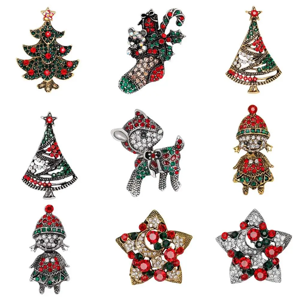 2021 Fashion Rhinestone Pretty Bowknot Santa Claus Brooch Alloy Imitated Crystal Christmas Small Bell Wom
2021 Fashion Rhinestone Pretty Bowknot Santa Claus Brooch Alloy Imitated Crystal Christmas Small Bell Wom