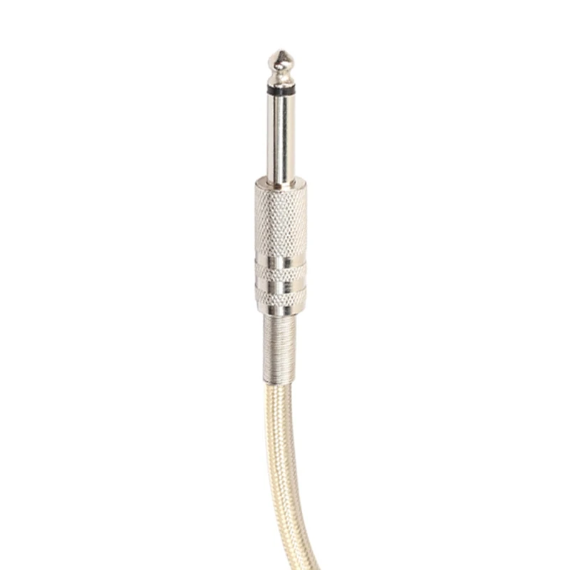 Gold fiber mesh shielded mono 6.35 male to male electric guitar audio cable 1m
Gold fiber mesh shielded mono 6.35 male to male electric guitar audio cable 1m