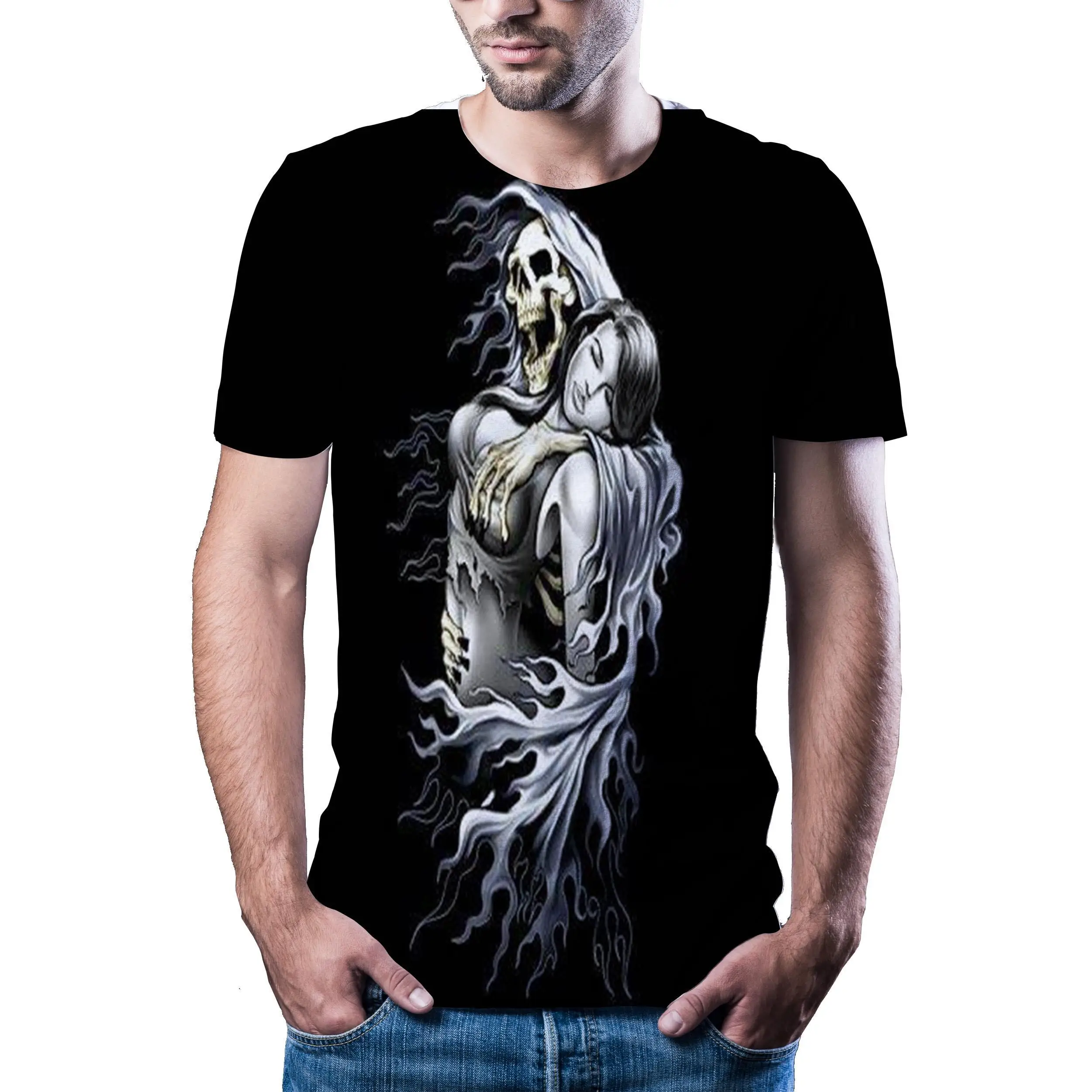 Men 'S 2020 Latest Horror Skull 3d Printing Cool T -Shirt Men'S And Women'S Short Sleeve Summer Top T-Shirt Anime Skull T-Shirt
Men 'S 2020 Latest Horror Skull 3d Printing Cool T -Shirt Men'S And Women'S Short Sleeve Summer Top T-Shirt Anime Skull T-Shirt