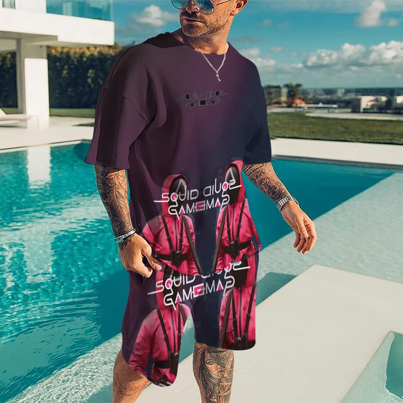 New Men's 3DO Collar Oversized T-shirt Street Fashion Hip Hop Beach Popular Movie Squid Game Harajuku Jersey Shorts Sports Suit
New Men's 3DO Collar Oversized T-shirt Street Fashion Hip Hop Beach Popular Movie Squid Game Harajuku Jersey Shorts Sports Suit