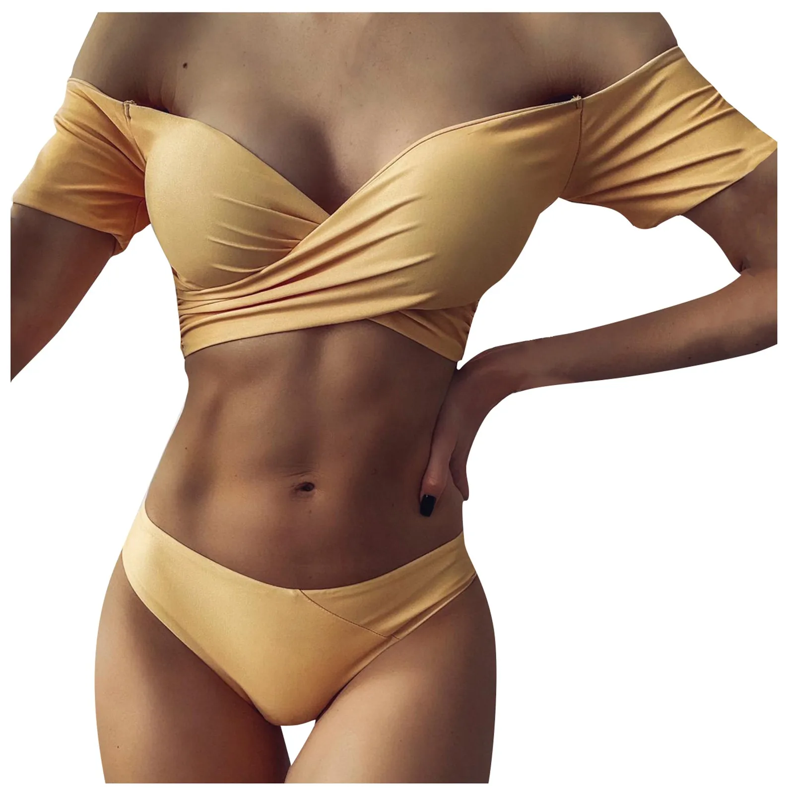 Fashion Women's Plain Short Sleeve Sexy Bikini Swimsuit Low Waist Split Sexy Push-Up Swimsuit bikinis 2020 mujer brasileño 1207
Fashion Women's Plain Short Sleeve Sexy Bikini Swimsuit Low Waist Split Sexy Push-Up Swimsuit bikinis 2020 mujer brasileño 1207
