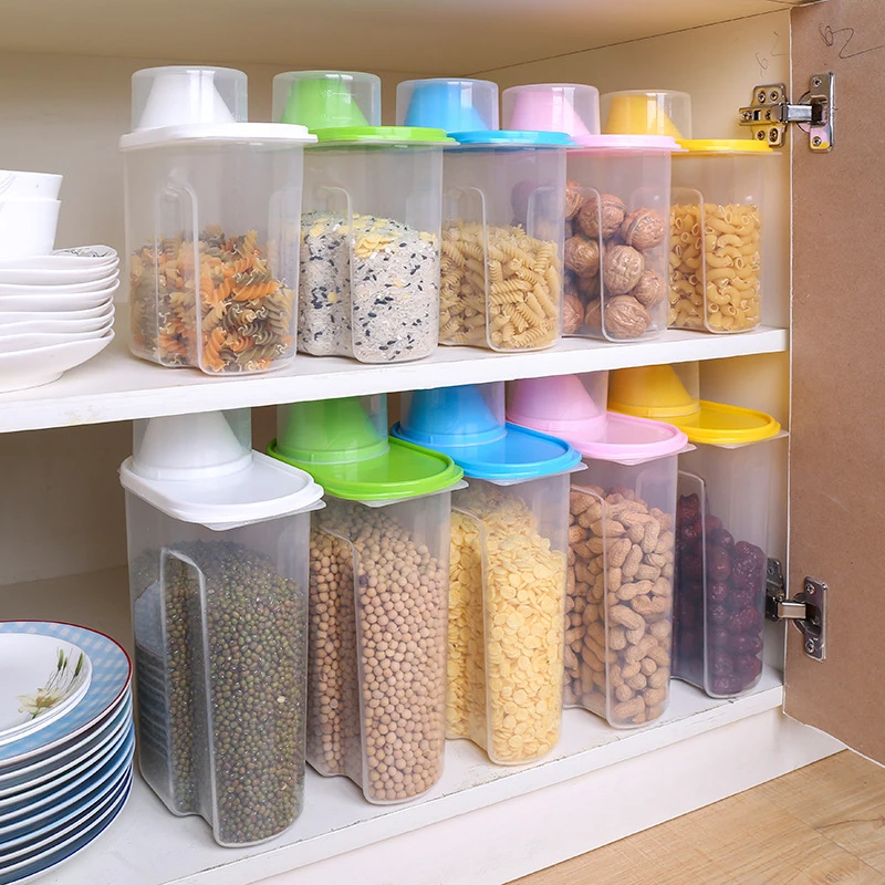 1.9L Plastic Sealed Cans Kitchen Storage Box Food Canister Keep Fresh Clear Container Pasta Tea Sugar Rice Coffee Oat Organizer
1.9L Plastic Sealed Cans Kitchen Storage Box Food Canister Keep Fresh Clear Container Pasta Tea Sugar Rice Coffee Oat Organizer