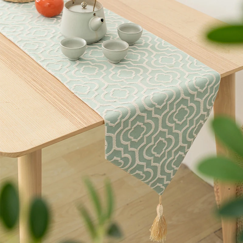 Elegant Turquoise Table Runner Jacquard Bed Runner with Tassels Red Tablecloth Narrow for Home Party Wedding Dining Table Decor
Elegant Turquoise Table Runner Jacquard Bed Runner with Tassels Red Tablecloth Narrow for Home Party Wedding Dining Table Decor
