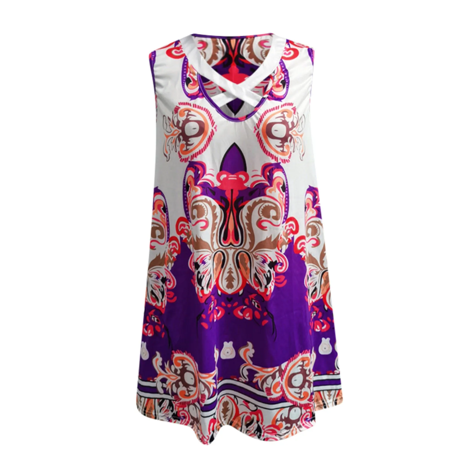 Dresses For Women 2021 Summer Casual O-Neck Ruched Sleeveless Tank Dress Fashion Female Loose Beach Mini Dress traf
Dresses For Women 2021 Summer Casual O-Neck Ruched Sleeveless Tank Dress Fashion Female Loose Beach Mini Dress traf