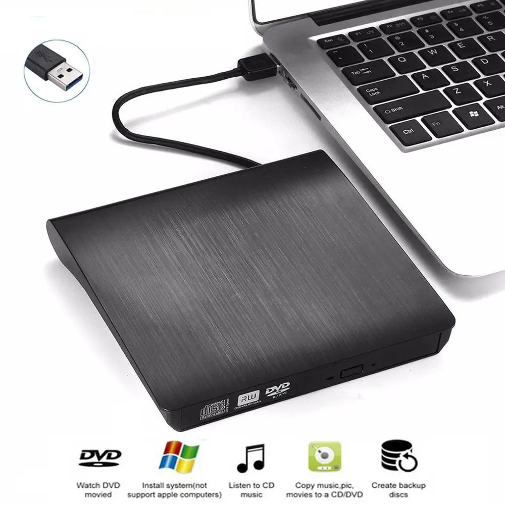 USB 3.0 Slim External DVD RW CD Drive Burner Reader Player Optical Drives For Laptop PC
USB 3.0 Slim External DVD RW CD Drive Burner Reader Player Optical Drives For Laptop PC
