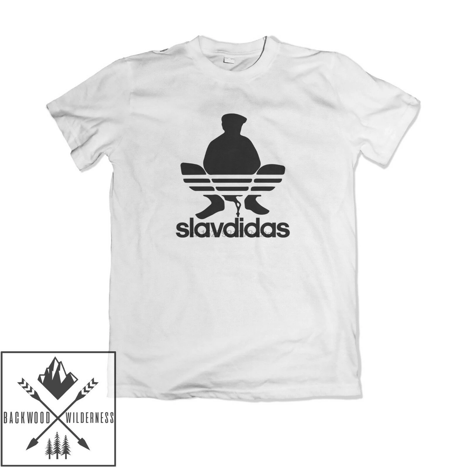 Slavdidas Забавный Meme Slav Humour Festival cyka blyat пародия приседания унисекс футболка|Мужские футболки| |