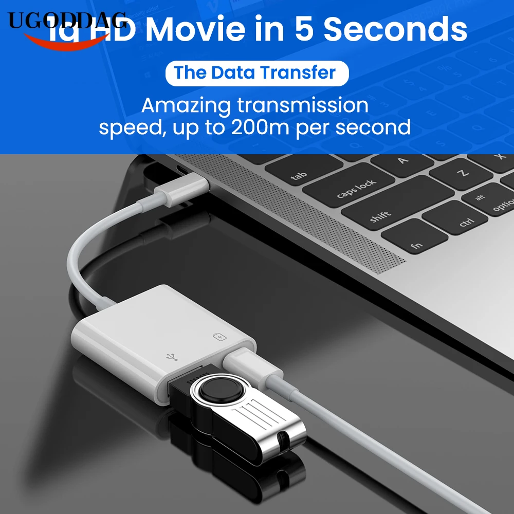 Адаптер 2 в 1 USB 3.0 Type-C OTG 18 Вт DP QC быстрая зарядка внешний дисковый конвертер