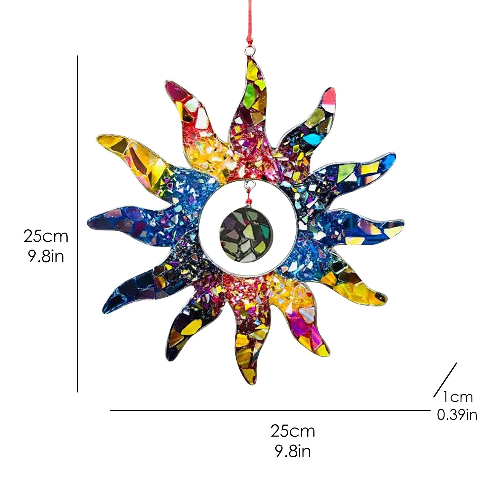 Acrylic Rainbow Sun Decoration Ornaments Garden Wall Hanging Pendant Art Sculpture Garden Courtyard Decoration#g3
Acrylic Rainbow Sun Decoration Ornaments Garden Wall Hanging Pendant Art Sculpture Garden Courtyard Decoration#g3