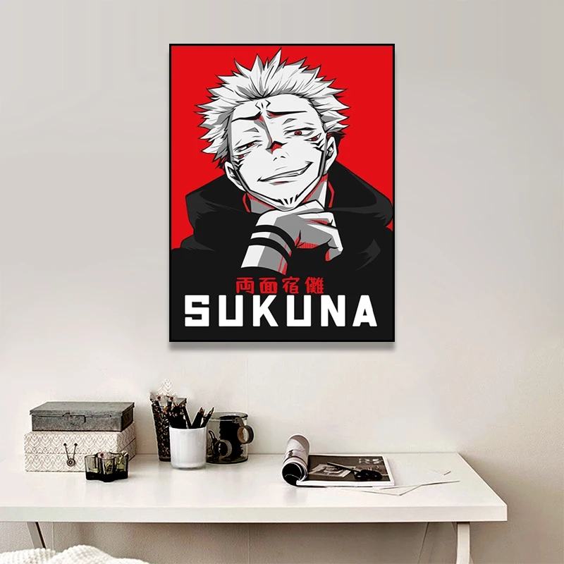 

Wall Art Home Decoration Jujutsu Kaisen Poster Japan Anime Sukuna Canvas Paintings HD Prints Modular Pictures For Living Room