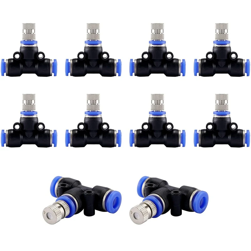 Misting Nozzle Kit 1/4-Inch with Nozzle Spray Cooling Device Connectors for Outdoor Water Mister Cooling System 10Pcs
Misting Nozzle Kit 1/4-Inch with Nozzle Spray Cooling Device Connectors for Outdoor Water Mister Cooling System 10Pcs