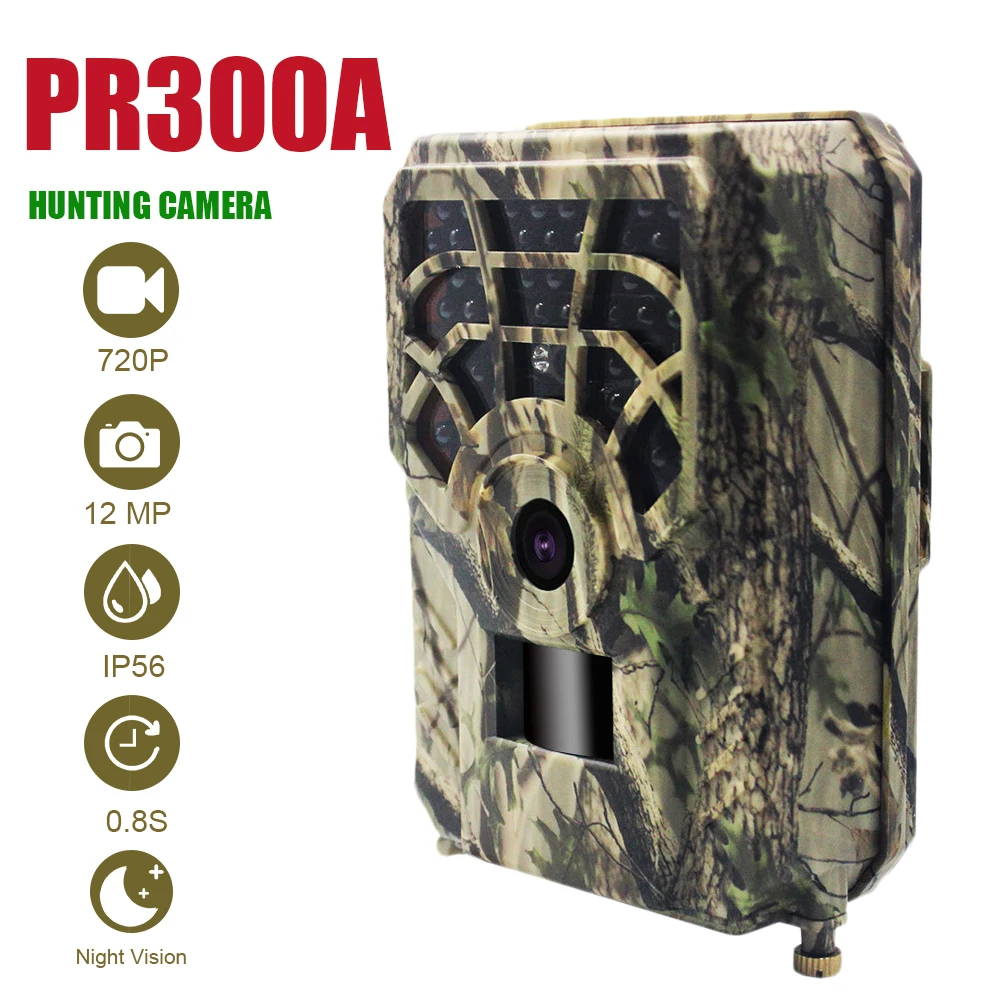 PR300A Monitoring Wildlife Infrared Trigger Camera 12 Million 720p Forest Outdoor Hunting Camera 120 Degrees Pir Sensor
PR300A Monitoring Wildlife Infrared Trigger Camera 12 Million 720p Forest Outdoor Hunting Camera 120 Degrees Pir Sensor