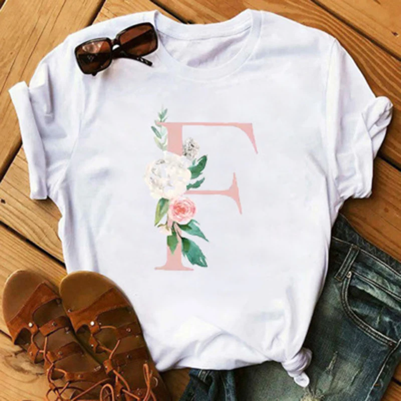 Fashion Alphabet Letters A To Z Print Women Tshirt High Quality Casual O-Neck Summer Harajuku T Shirt White Women Tops
Fashion Alphabet Letters A To Z Print Women Tshirt High Quality Casual O-Neck Summer Harajuku T Shirt White Women Tops