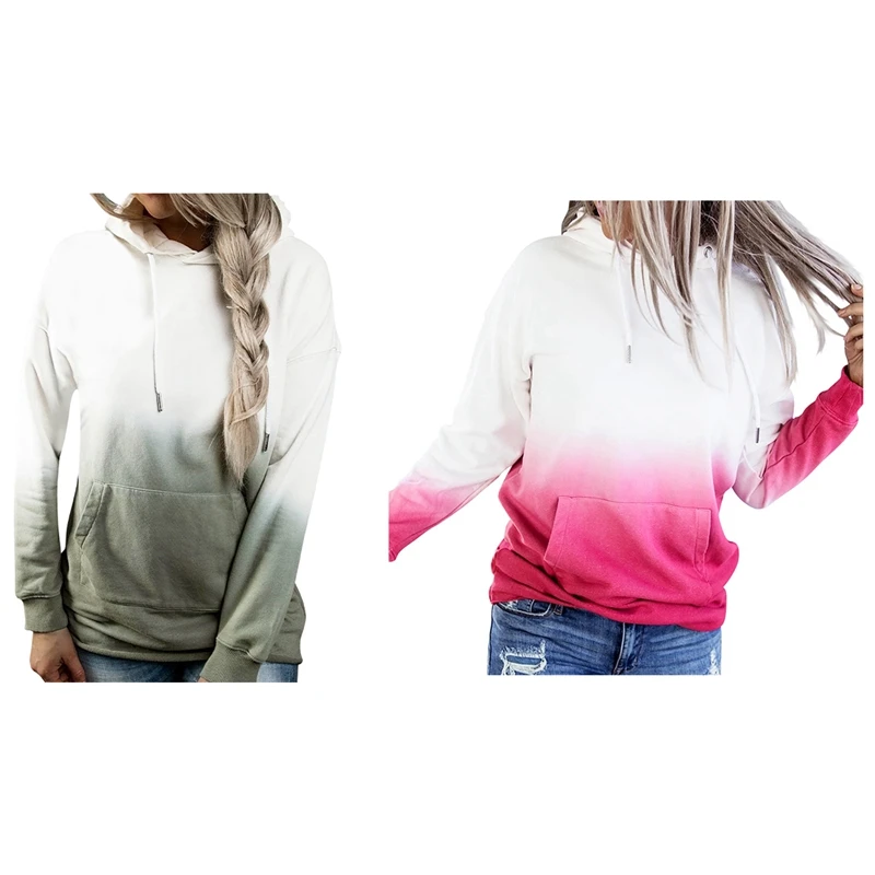 2 Pcs Hoodies Gradient Color Long Sleeve Pullover Hoodies Spring Autumn Casual Streetwear Hoodies Loose Tops Red & Green
2 Pcs Hoodies Gradient Color Long Sleeve Pullover Hoodies Spring Autumn Casual Streetwear Hoodies Loose Tops Red & Green