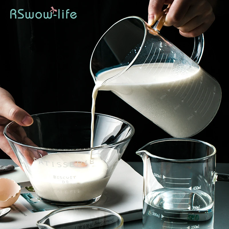 Transparent Glass Heat Resistant Handle Cup For Household Kitchen Baking Calibration Cups Measuring Jug With Cover Baking Tools
Transparent Glass Heat Resistant Handle Cup For Household Kitchen Baking Calibration Cups Measuring Jug With Cover Baking Tools