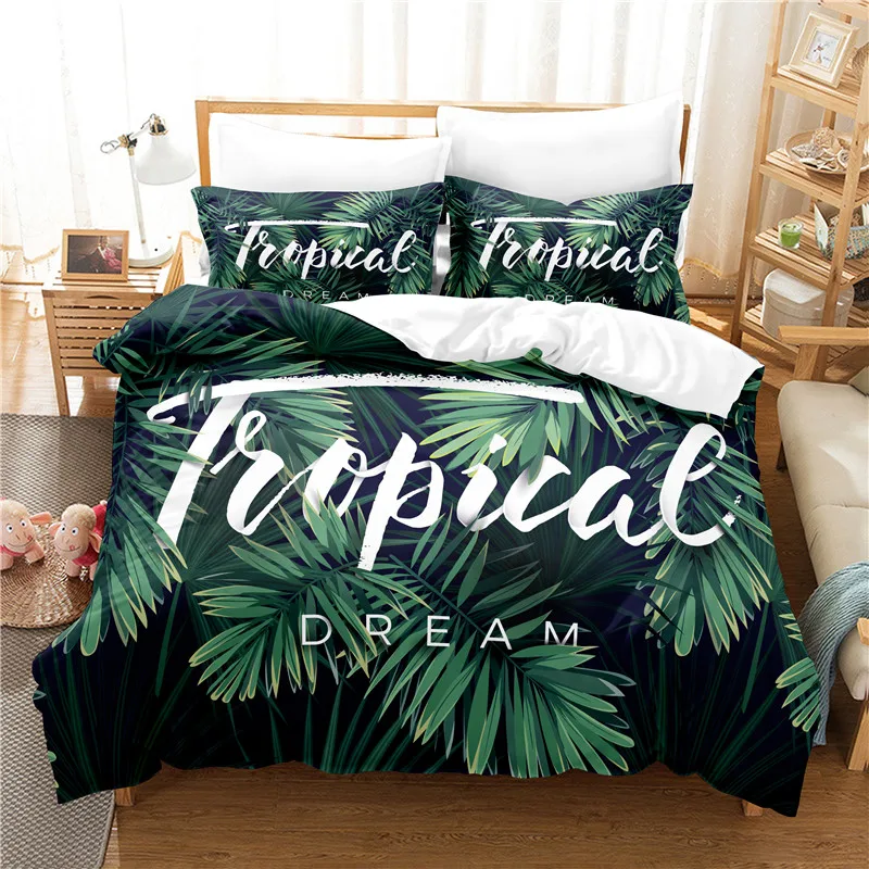 Banana Leaves Bedding Set Duvet Cover Set 3d Bedding Digital Printing Bed Linen Queen Size Bedding Set Fashion Design 
Banana Leaves Bedding Set Duvet Cover Set 3d Bedding Digital Printing Bed Linen Queen Size Bedding Set Fashion Design