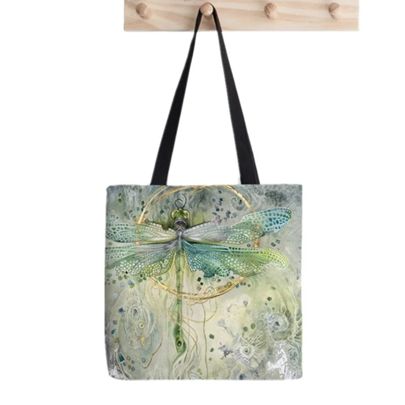 2021 Shopper Green Dragonfly Tote Bag Print Tote Bag women Harajuku shopper handbag girl Shoulder shopping bag Lady Canvas Bag
2021 Shopper Green Dragonfly Tote Bag Print Tote Bag women Harajuku shopper handbag girl Shoulder shopping bag Lady Canvas Bag