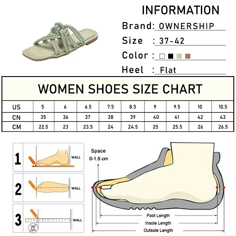 Women Hemp Knot Slippers Ladies Summer Beach Flat Female Square Toe Casual Slides Woman Elegant Flat Women's Shoes Plus Size
Women Hemp Knot Slippers Ladies Summer Beach Flat Female Square Toe Casual Slides Woman Elegant Flat Women's Shoes Plus Size