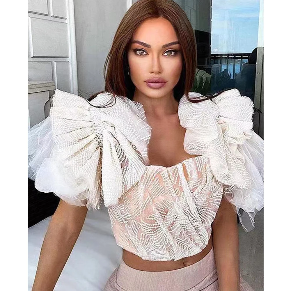 Butterfly Sleeve Short T Shirts Women Summer Slash Neck Sexy Party Fashion Crop Top Women's Shirt Tanks Tops 2021 HIGH QUALITY
Butterfly Sleeve Short T Shirts Women Summer Slash Neck Sexy Party Fashion Crop Top Women's Shirt Tanks Tops 2021 HIGH QUALITY