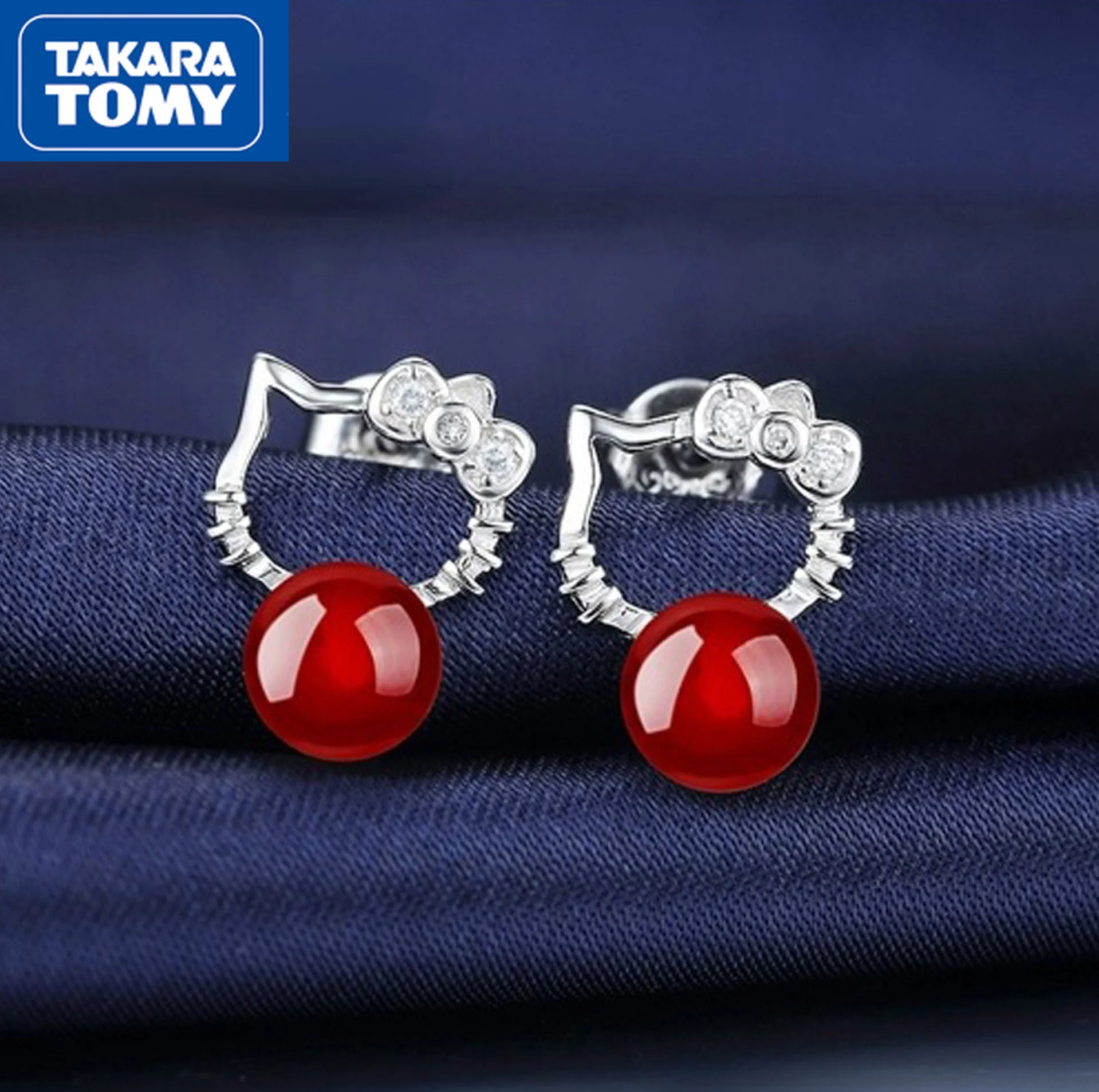 TAKARA TOMY ladies new 2021 cute cartoon Hello Kitty classic agate earrings silver plated earrings
TAKARA TOMY ladies new 2021 cute cartoon Hello Kitty classic agate earrings silver plated earrings
