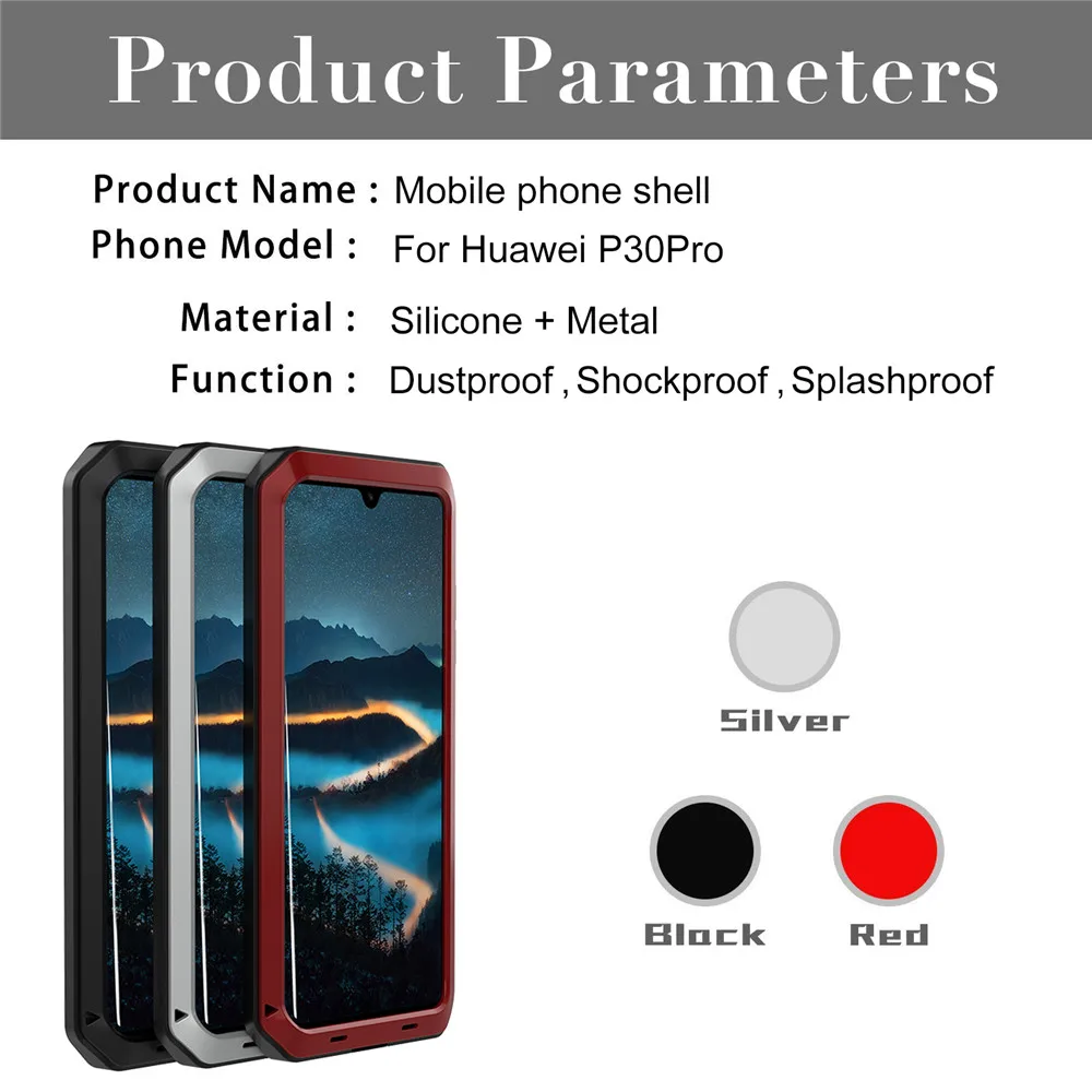 Luxury Doom Armor Zinc Alloy Silicone Heavy Duty For Huawei P30Pro P30 Pro Metal Case Shockproof Cover
Luxury Doom Armor Zinc Alloy Silicone Heavy Duty For Huawei P30Pro P30 Pro Metal Case Shockproof Cover