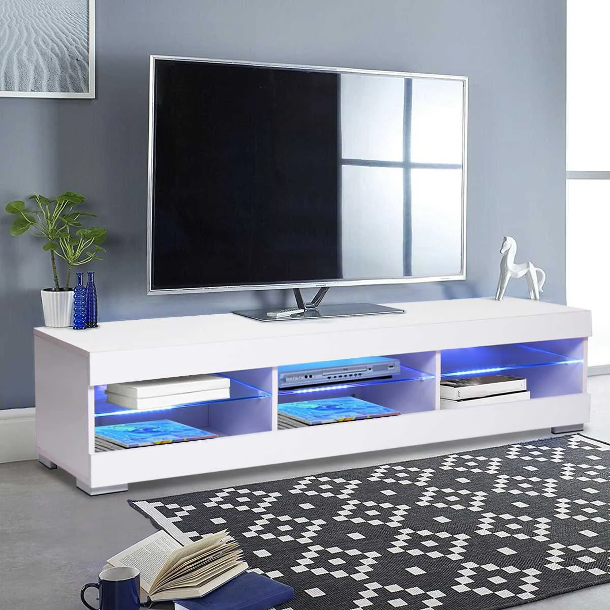 Светодиодный ТВ-шкаф с RGB-подсветкой, 57 дюймов, домашняя спальня, современный ТВ-блок, открытые полки, тумба для телевизора, мебель для гостиной, кронштейн для телевизора
Светодиодный ТВ-шкаф с RGB-подсветкой, 57 дюймов, домашняя спальня, современный ТВ-блок, открытые полки, тумба для телевизора, мебель для гостиной, кронштейн для телевизора