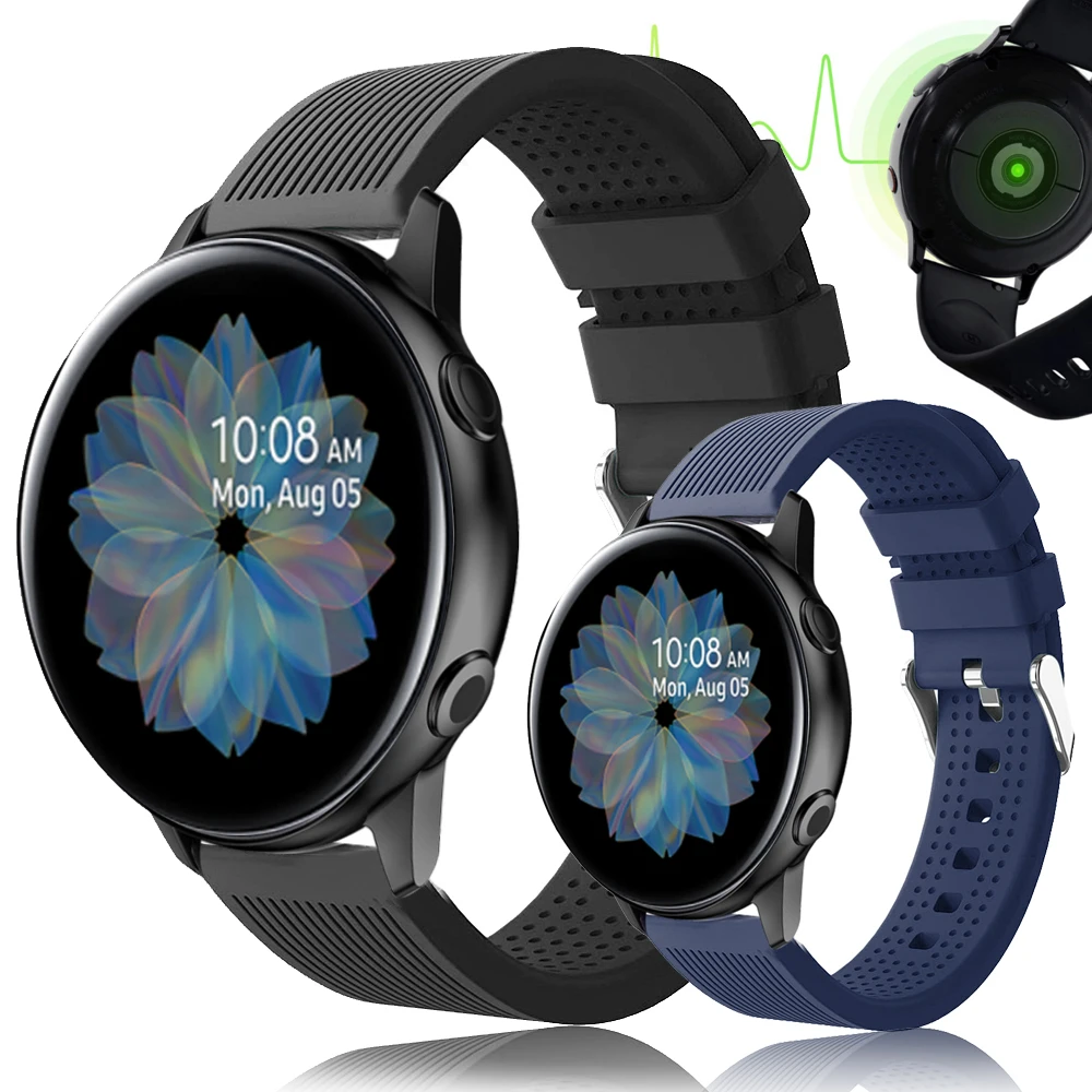 Сменный силиконовый ремешок для наручных часов Active2, браслет для Samsung galaxy watch Active 2 40 мм 44 мм 42 мм Gear S2 Sport 20 мм 
Сменный силиконовый ремешок для наручных часов Active2, браслет для Samsung galaxy watch Active 2 40 мм 44 мм 42 мм Gear S2 Sport 20 мм