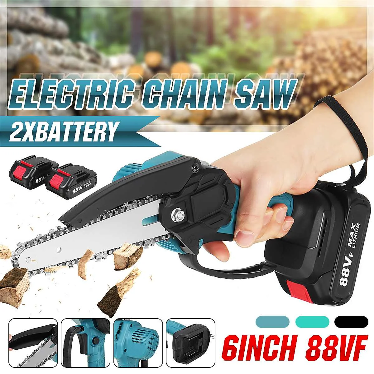3500W 88VF 6 Inch Mini Electric Saw Chainsaw Garden Tree Logging Saw Woodworking Tools Wood Cutters For Makiita 18V Battery
3500W 88VF 6 Inch Mini Electric Saw Chainsaw Garden Tree Logging Saw Woodworking Tools Wood Cutters For Makiita 18V Battery