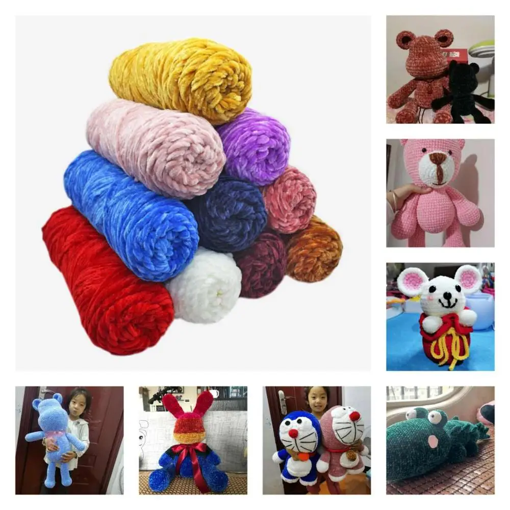 10pcs Velvet Yarn Crochet Texturized Polyester Blended Cotton Chenille Yarn Baby Blanket Dolls Material Suggest Needle 4MM-5MM
10pcs Velvet Yarn Crochet Texturized Polyester Blended Cotton Chenille Yarn Baby Blanket Dolls Material Suggest Needle 4MM-5MM