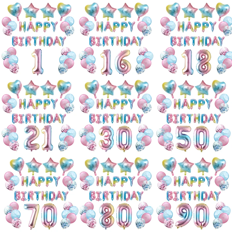 23 шт. Радужный градиентный 16 дюймов номер 1/2/10/20/30/40/50/60/70/80/90 латексная фольга, воздушный шар «Конфетти», набор «С Днем Рождения» вечерние укра...
23 шт. Радужный градиентный 16 дюймов номер 1/2/10/20/30/40/50/60/70/80/90 латексная фольга, воздушный шар «Конфетти», набор «С Днем Рождения» вечерние укра...