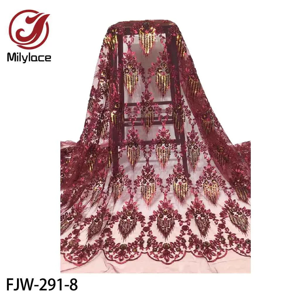 African Lace Fabric 5 Yards Embroidery Lace with Sequins Tulle Lace Fabric for Sewing Clothes Wedding Dress Lace FJW-291
African Lace Fabric 5 Yards Embroidery Lace with Sequins Tulle Lace Fabric for Sewing Clothes Wedding Dress Lace FJW-291
