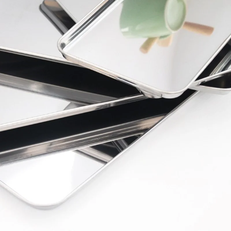 Cake Baking Pastry Storage Trays Stainless Steel Steamed Sausage Dish Rectangle Fruit Plate Restaurant Hotel Bread Loaf Pans
Cake Baking Pastry Storage Trays Stainless Steel Steamed Sausage Dish Rectangle Fruit Plate Restaurant Hotel Bread Loaf Pans
