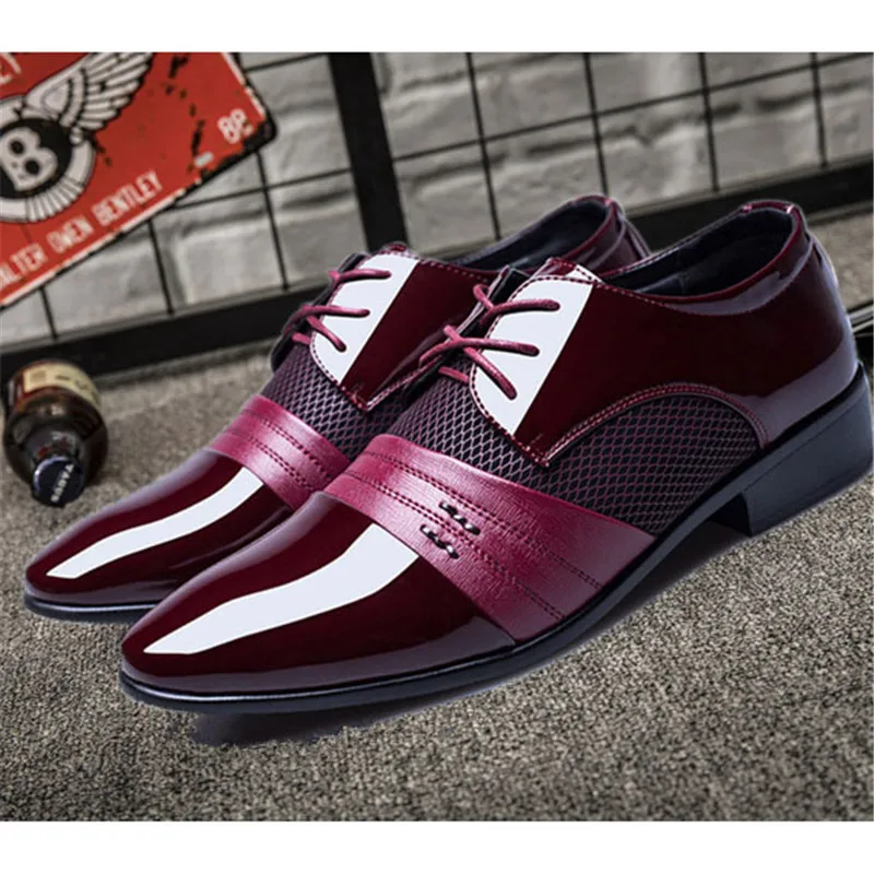 Men's Fashion Dress Shoes Lacquer Solid Color Flat Shoes for Male Breathable Men's Banquet Business Wedding Shoes Oxford Shoes
Men's Fashion Dress Shoes Lacquer Solid Color Flat Shoes for Male Breathable Men's Banquet Business Wedding Shoes Oxford Shoes