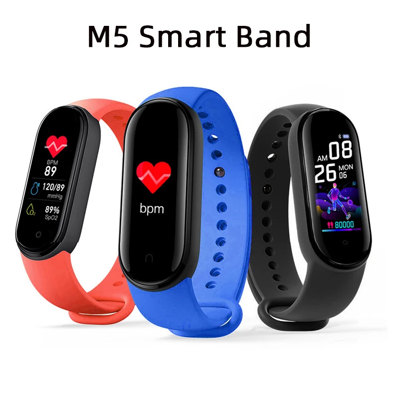 

M5 смарт-браслет Смарт-часы Спорт фитнес-трекер Шагомер сердечного ритма крови Давление монитор Bluetooth браслет для мужчин и женщин, M5