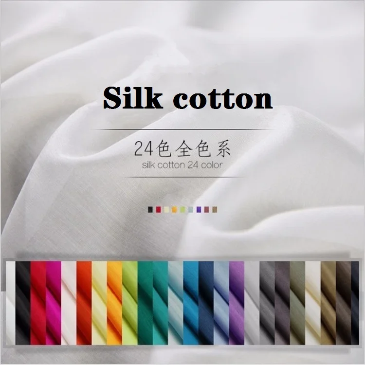 Fashion Quality smooth silk/cotton Fabric summer dress lining garment material DIY clothes Fabrics silk/cotton Freeshipping
Fashion Quality smooth silk/cotton Fabric summer dress lining garment material DIY clothes Fabrics silk/cotton Freeshipping