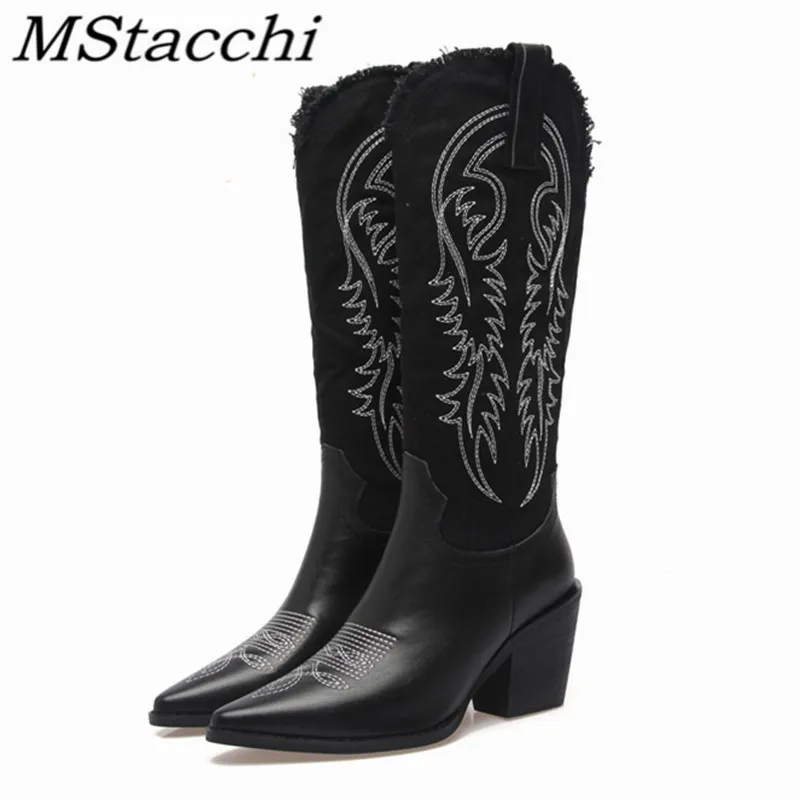 MStacchi Retro Pointed Toe Women Boots Crude Heel Sewing Print Cow Leather Female Knee Boots Women's High Heel Shoes Fashion
MStacchi Retro Pointed Toe Women Boots Crude Heel Sewing Print Cow Leather Female Knee Boots Women's High Heel Shoes Fashion