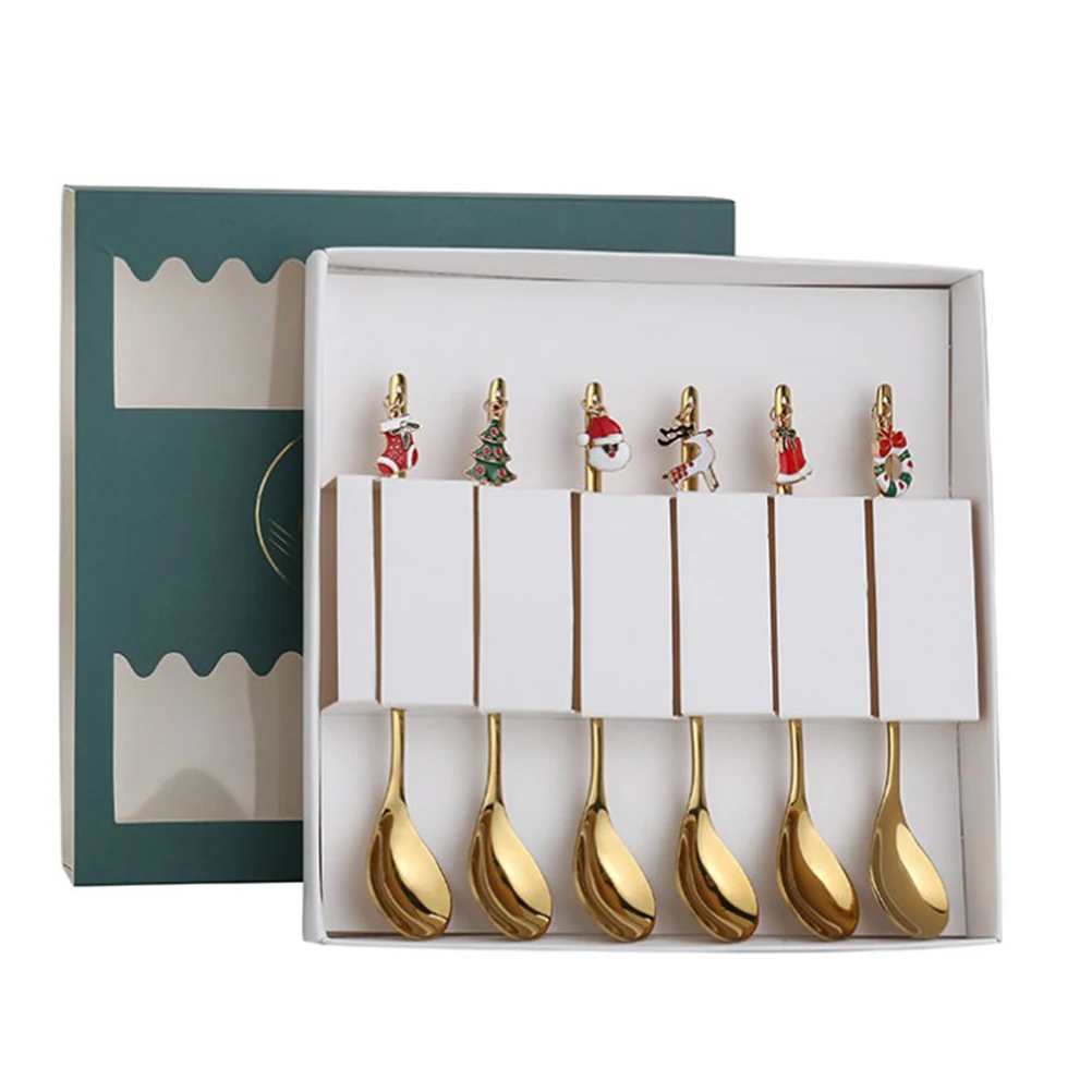 6Pcs Coffee Spoon Mixing Scoops Stirring Spoons Stainless Steel Spoon Christmas Gift Box Set Party Table Ornaments Coffee Spoon
6Pcs Coffee Spoon Mixing Scoops Stirring Spoons Stainless Steel Spoon Christmas Gift Box Set Party Table Ornaments Coffee Spoon