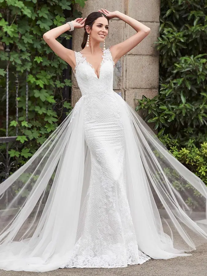 Hot Sale Appliques Lace Mermaid Wedding Dresses With Appliques Lace Removable Train 2020 Bridal Gowns Vestido De Noiva Sereia
Hot Sale Appliques Lace Mermaid Wedding Dresses With Appliques Lace Removable Train 2020 Bridal Gowns Vestido De Noiva Sereia