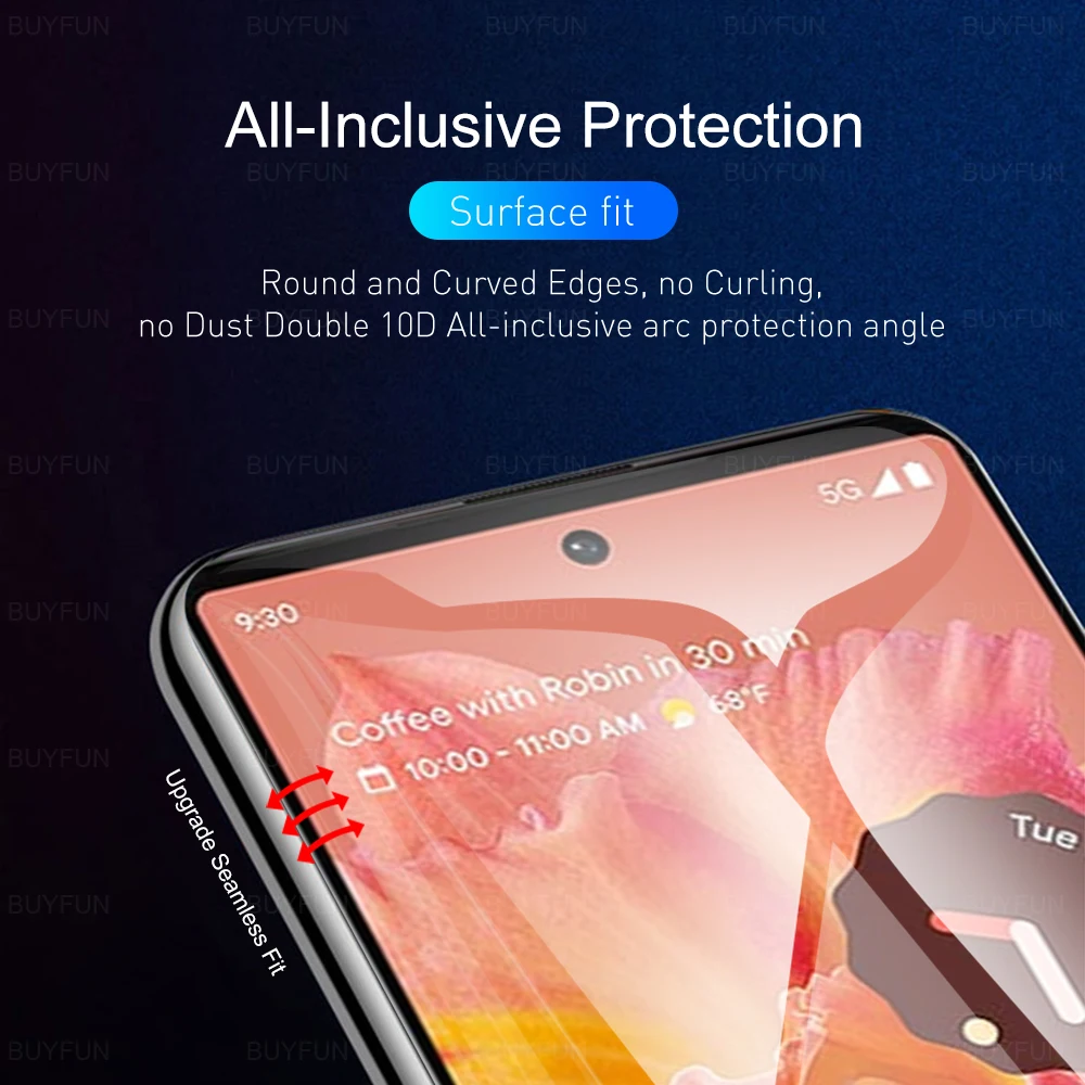 6 в 1 Гидрогелевая пленка для Google Pixel Pro Полное покрытие Передняя мягкая GooGle Pixel6