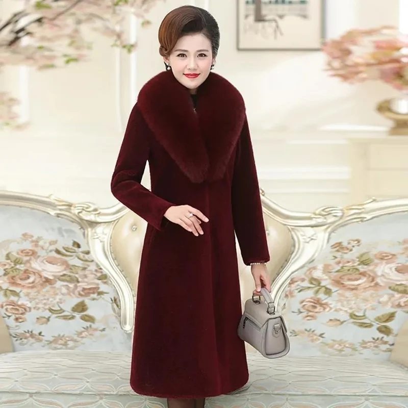 Imitation Mink Velvet Woolen Women Jacket 2021Winter New Solid Pocket Big Fur Collar Thick Warm Woolen Coat Female Outwear R1579
Imitation Mink Velvet Woolen Women Jacket 2021Winter New Solid Pocket Big Fur Collar Thick Warm Woolen Coat Female Outwear R1579