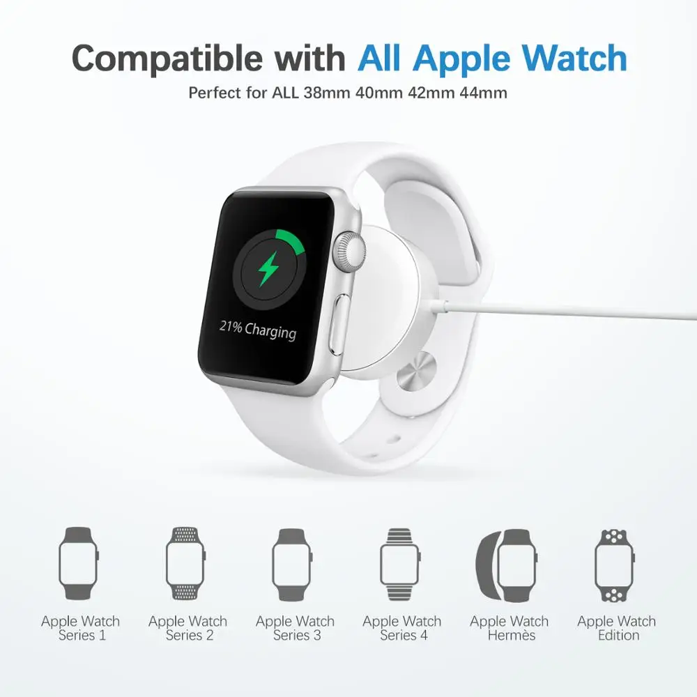 For Apple Watch iWatch Magnetic Charging Cable Charger 38-44mm Series A1 
For Apple Watch iWatch Magnetic Charging Cable Charger 38-44mm Series A1