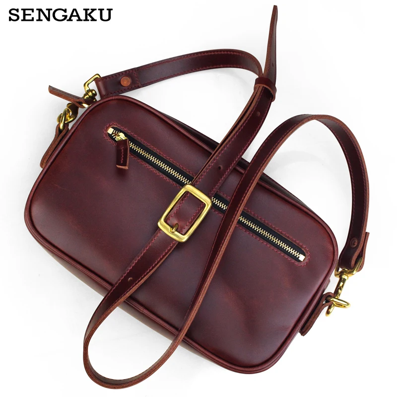 Genuine Leather Men's Sling Bag Handmade Crossbody Messenger Bag For Male Square Sport Shoulder Bags Short Trip
Genuine Leather Men's Sling Bag Handmade Crossbody Messenger Bag For Male Square Sport Shoulder Bags Short Trip