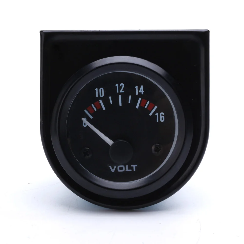 

52mm Pointer Auto Motor Car 8-16 Volts Gauge White Light Instrument Voltage Meter pod