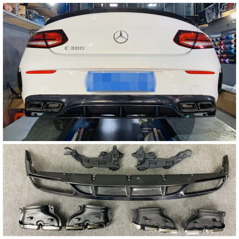 For Benz C-Class W205 C200 C260 C300 C63 Coupe 2015-2020 Real Carbon fiber Rear Trunk Diffuser Bumper Lip Spoiler Cover
For Benz C-Class W205 C200 C260 C300 C63 Coupe 2015-2020 Real Carbon fiber Rear Trunk Diffuser Bumper Lip Spoiler Cover