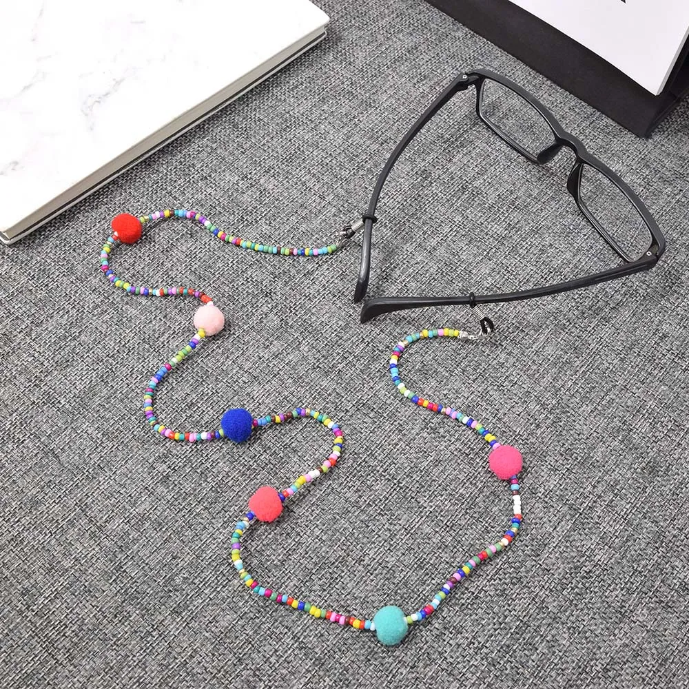 78cm Tassel Colorful Beaded Internet Popularity Glasses Chain Women Handmade Lovely Plush Ball Lanyard Charm Fashion Strap Cord
78cm Tassel Colorful Beaded Internet Popularity Glasses Chain Women Handmade Lovely Plush Ball Lanyard Charm Fashion Strap Cord