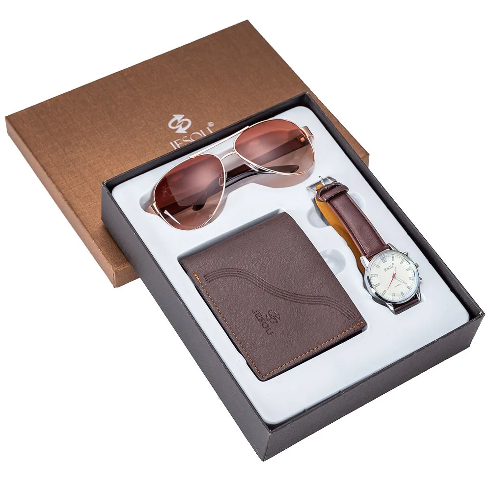 Men's Gift Set 2021 Beautifully Packaged Watch + Wallet Sunglasses Set Creative Combination Set
Men's Gift Set 2021 Beautifully Packaged Watch + Wallet Sunglasses Set Creative Combination Set