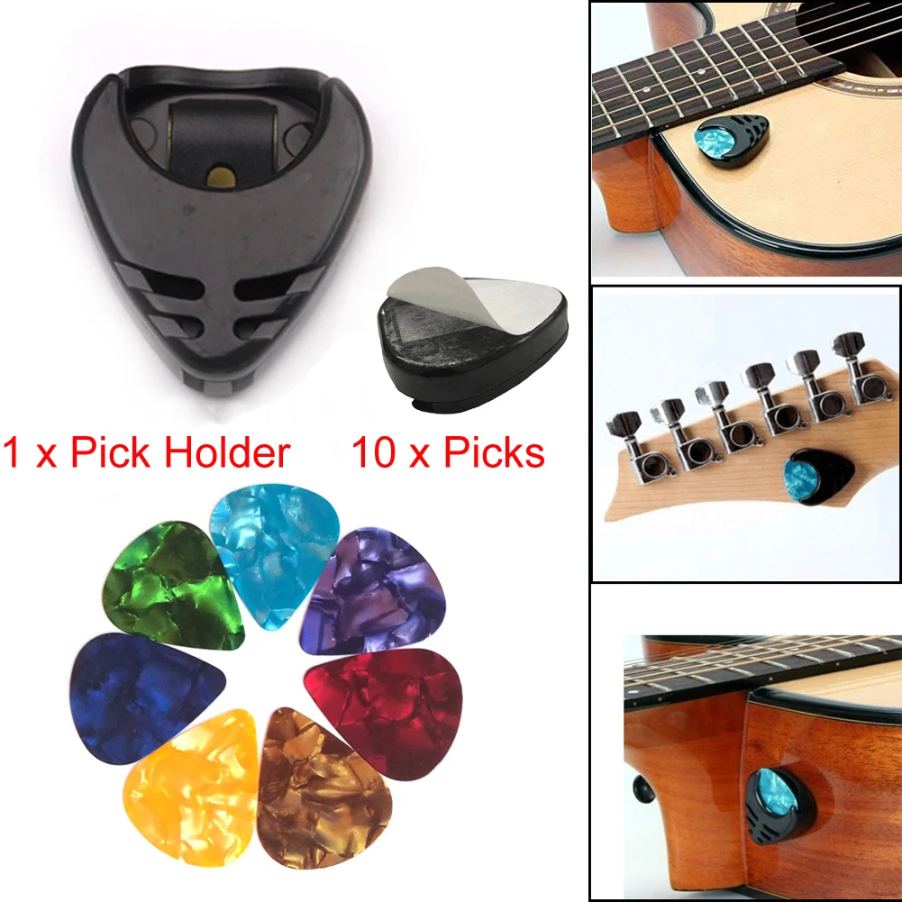 Guitar Picks & Guitar Pick Holder Easy to Paste on the Guitar Suitable for Acoustic Guitar Electric Guitar Bass Ukulele
Guitar Picks & Guitar Pick Holder Easy to Paste on the Guitar Suitable for Acoustic Guitar Electric Guitar Bass Ukulele