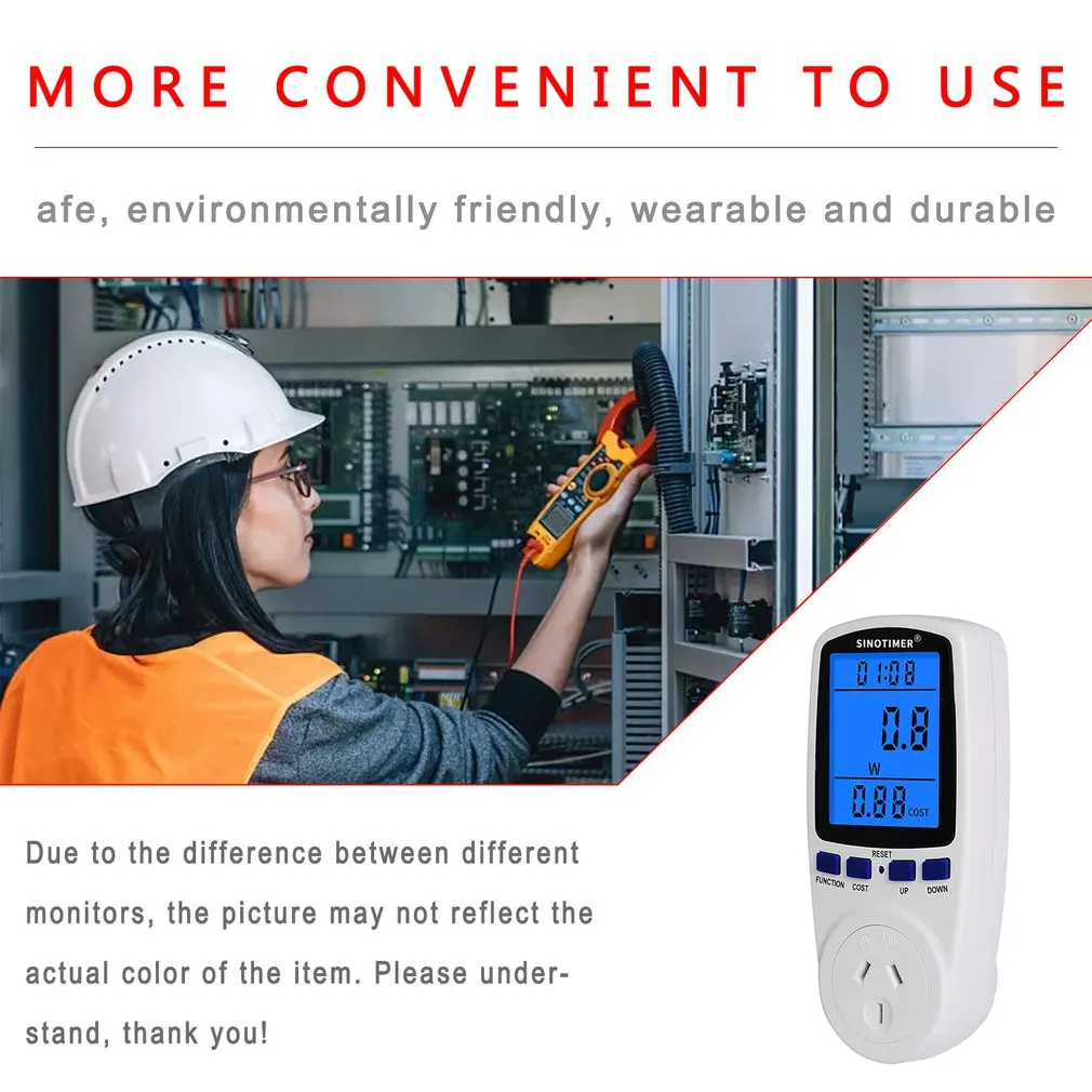 EU US UK FR BR AU Socket Digital Wattmeter Power Consumption Watt Energy Meter KWh AC 230V 120V Electricity With Backlights
EU US UK FR BR AU Socket Digital Wattmeter Power Consumption Watt Energy Meter KWh AC 230V 120V Electricity With Backlights