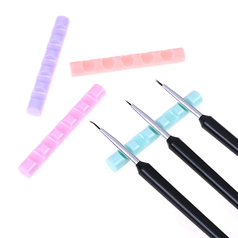 1pc Nail Art Brush Holder Rack Nail Brush Stand Clear Acrylic Holder Display Stand Rest for 5 Nail Art Pens Brushes Portable 
1pc Nail Art Brush Holder Rack Nail Brush Stand Clear Acrylic Holder Display Stand Rest for 5 Nail Art Pens Brushes Portable